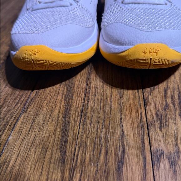 Nike Kids Sneakers White and Yellow with Blue Accents - Picture 2 of 8